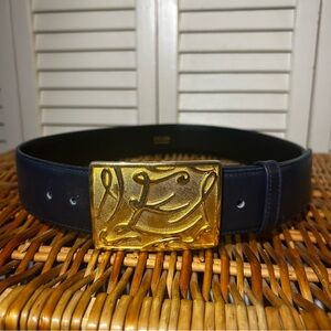 Escada big logo navy blue belt